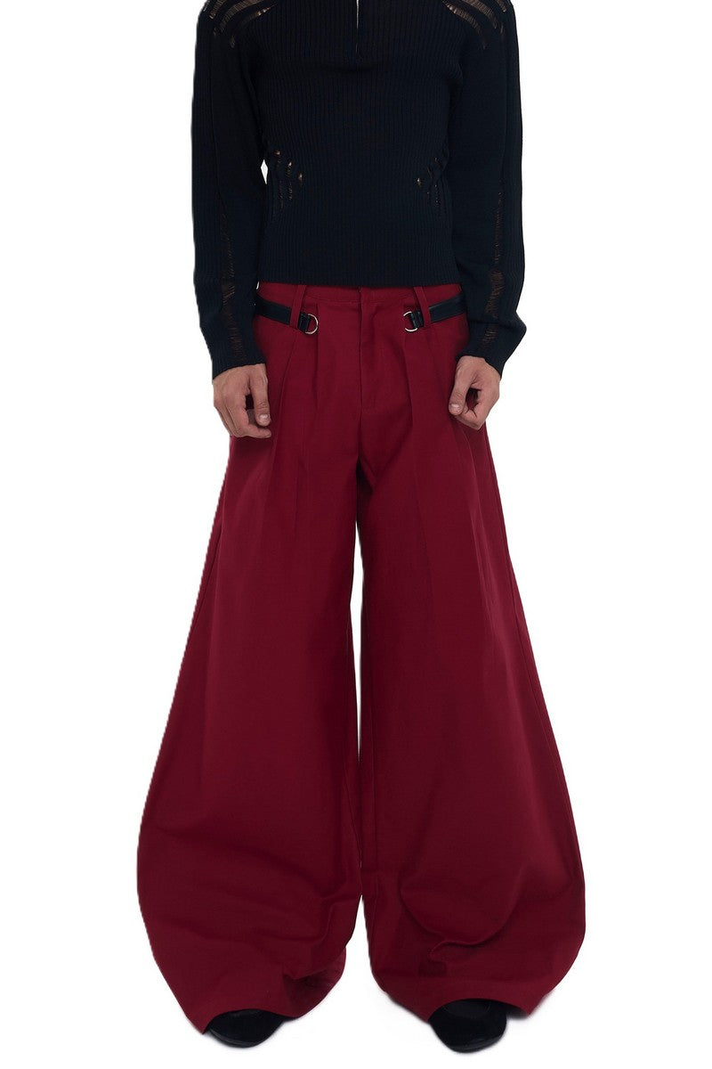 Curved Blade Wide Pants