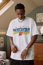Flame Embroidered Loose Fit Tee