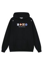Floral Embroidered Colorblock Hoodie