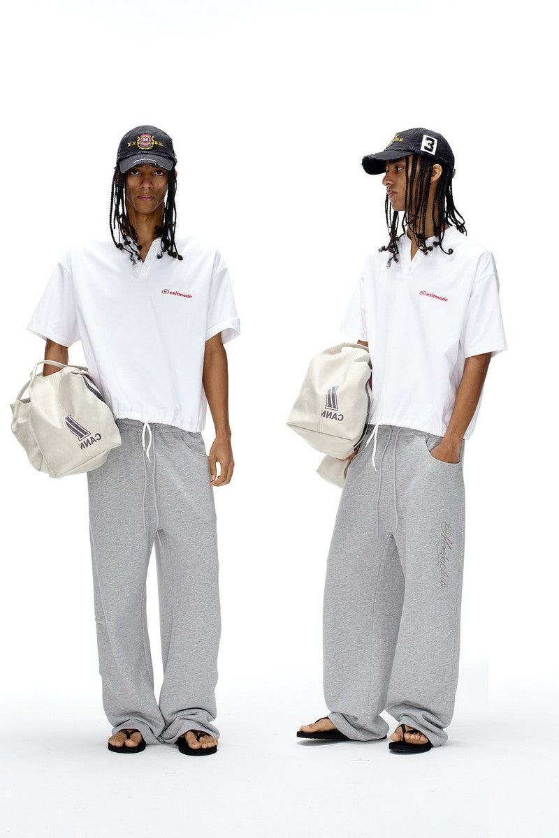 Cooling Drawstring V Neck Tee