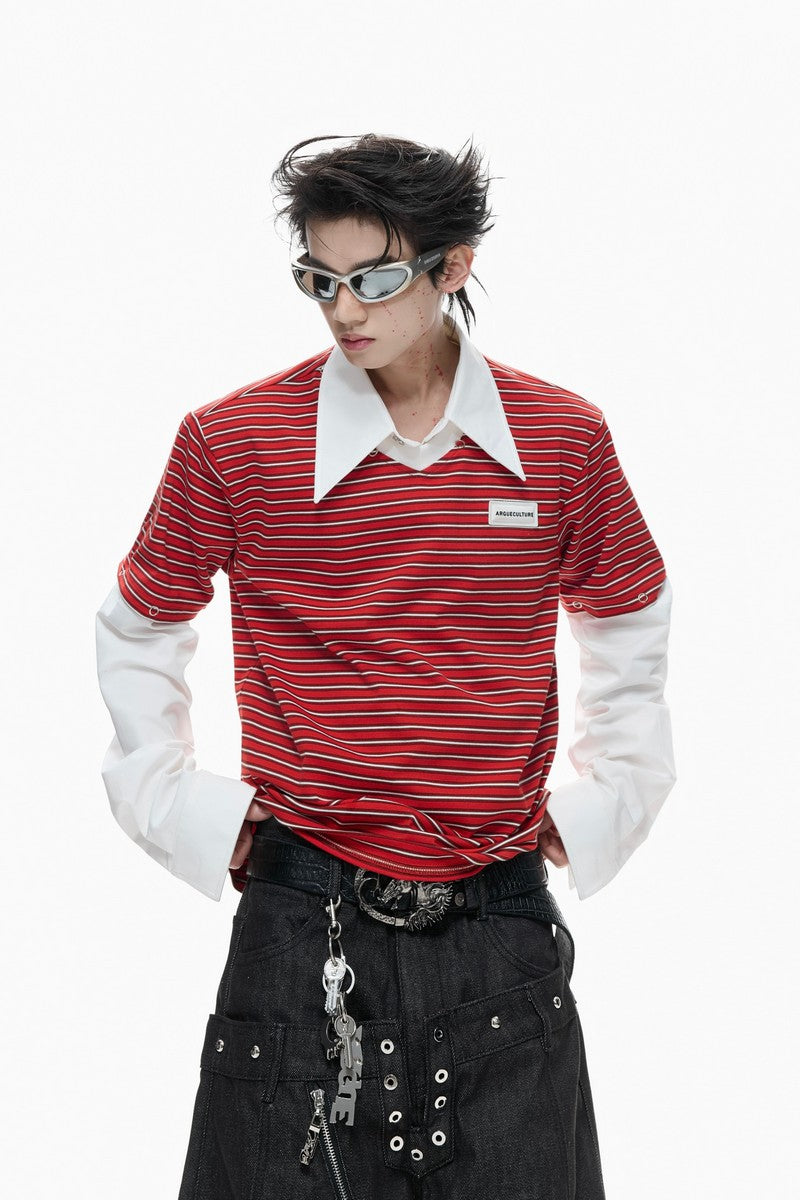 Colorblock Layered Polo Shirt