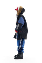 Colorblock Embroidered Long Parka