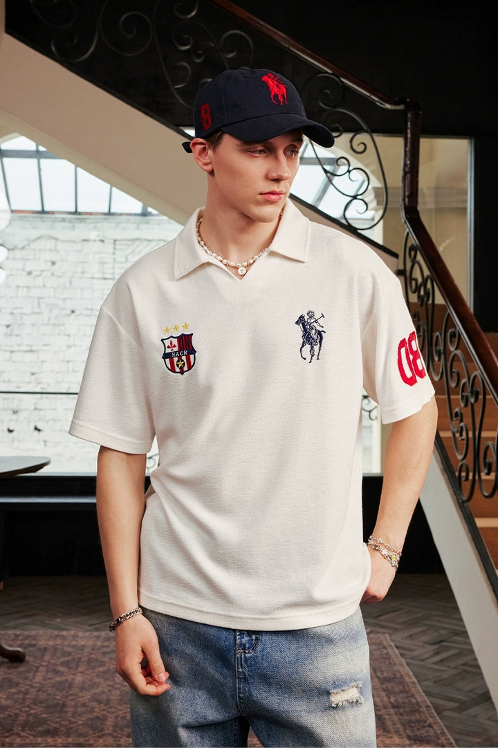 Jersey Soft Terry Embroidered Polo Shirt