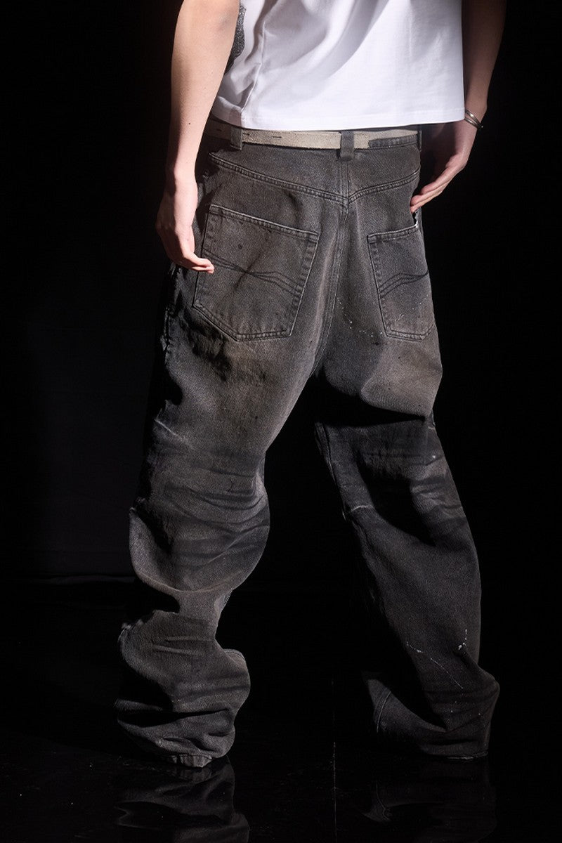 Washed Wide Leg Jeans