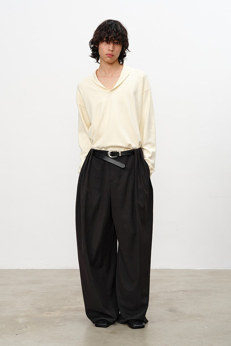 Seagull Collar Knit Sweater