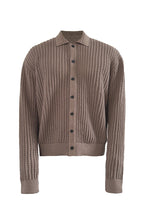 Textured Knit Cotton Cardigan