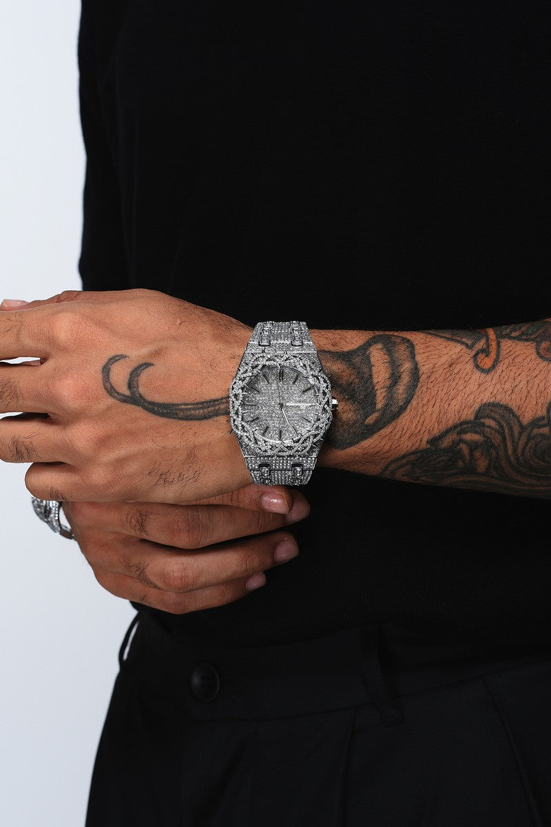 Iced Skull Barrel Watch