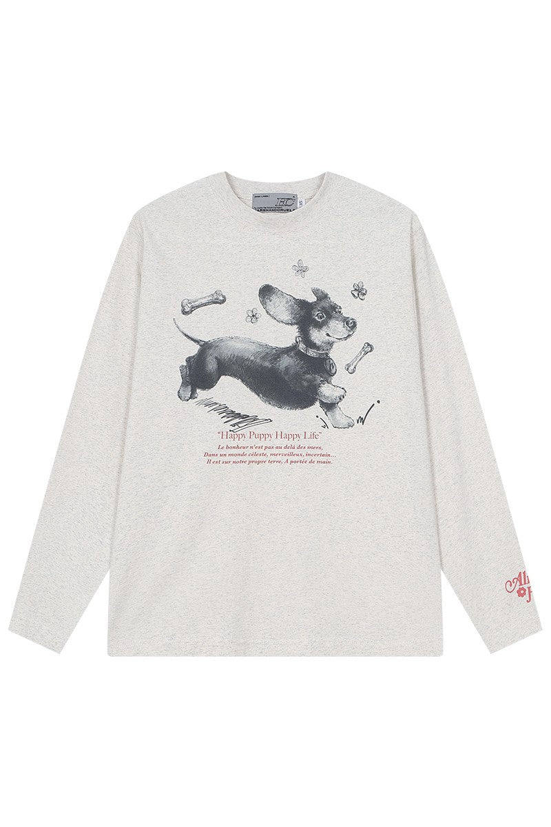 Dachshund Sketch Long Sleeve Tee