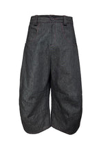 Pleated Raw Denim Jorts