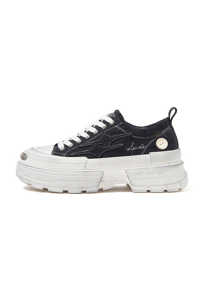 Distressed Chunky Sole Sneakers