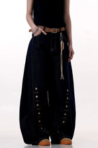Raw Button Blade Jeans