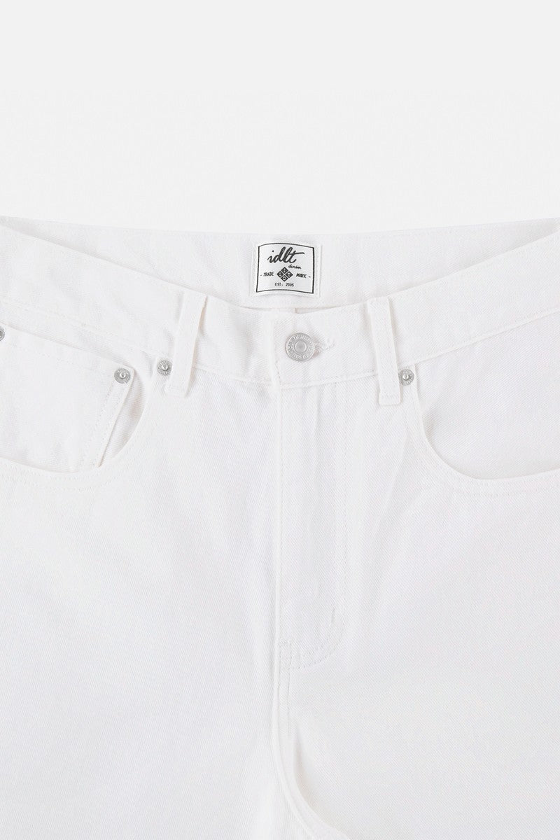 White Flare Washed Jeans