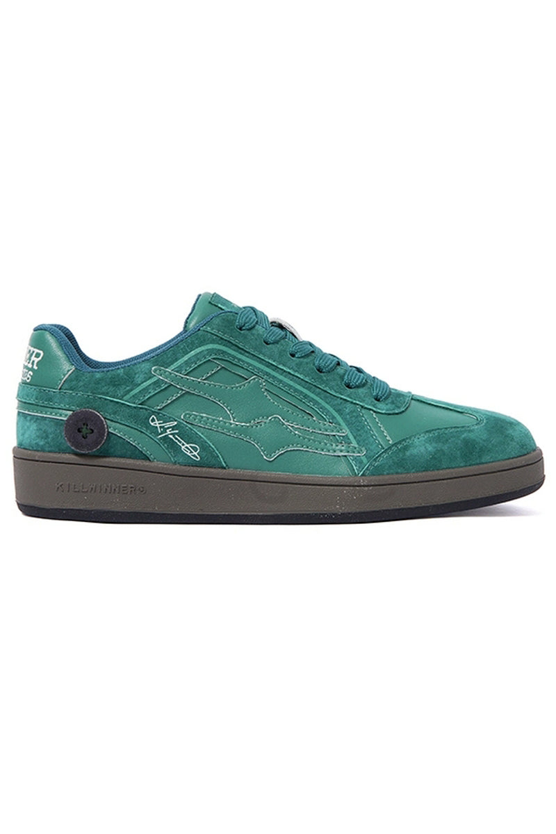 Emerald Green Retro Trainer Sneakers