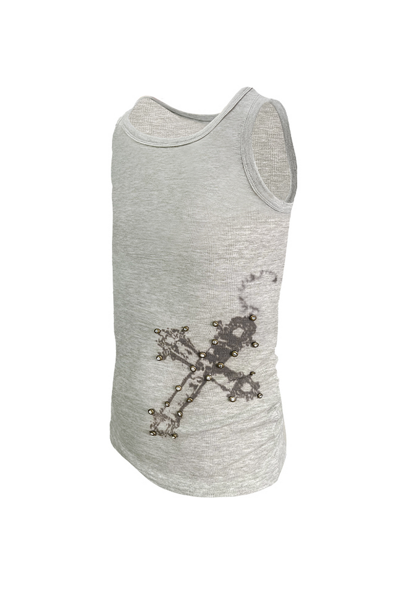 Baroque Skull Stretch Tank