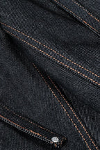 Drawstring Raw Denim Jeans