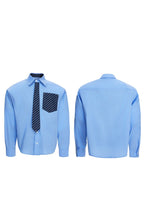 Layered Stripe Tie Shirt