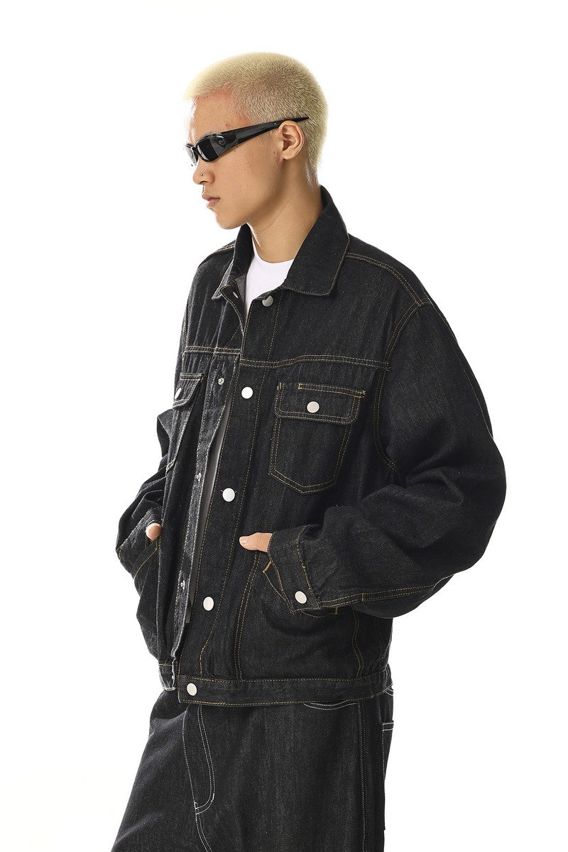 Raw Denim Utility Jacket