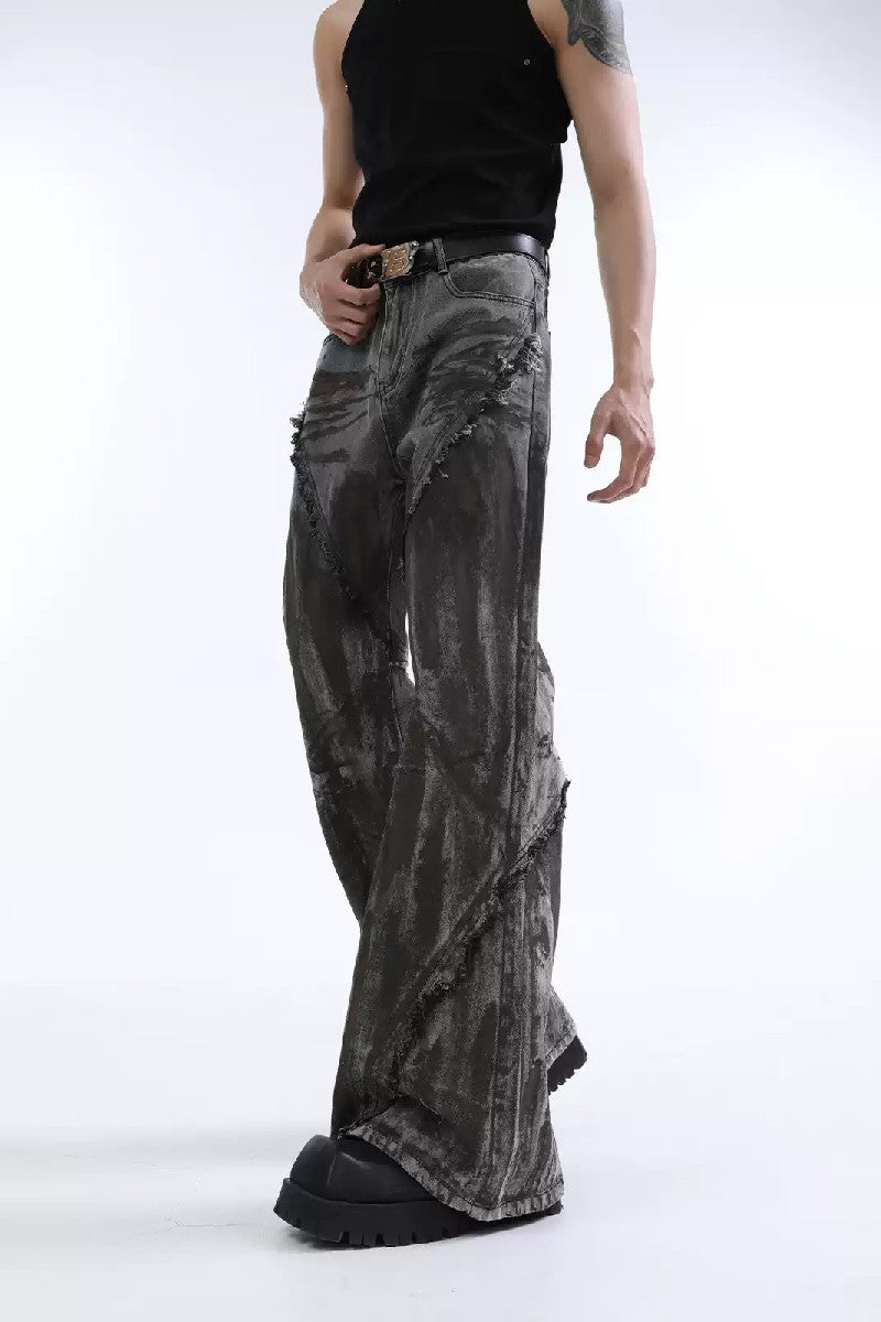 Distressed Fringe Pants