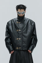 Ostrich Leather Lined Puffer Jacket