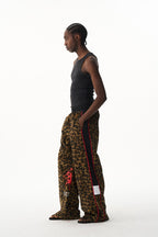 Leopard Print Straight Sweatpants