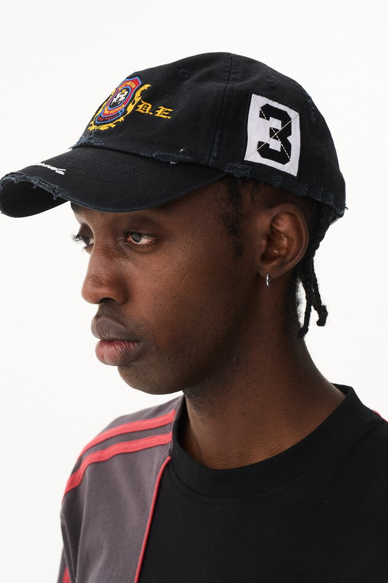 Embroidered Distressed Baseball Cap