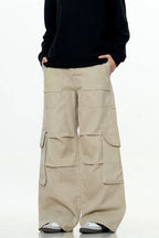 Wrinkled Paratrooper Cargo Pants