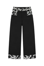 Animal Patchwork Wide Leg Pants