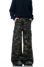 Street Camo Wrinkled Cargo Pants
