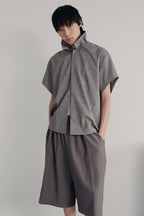 Textured Bud Collar Shirt
