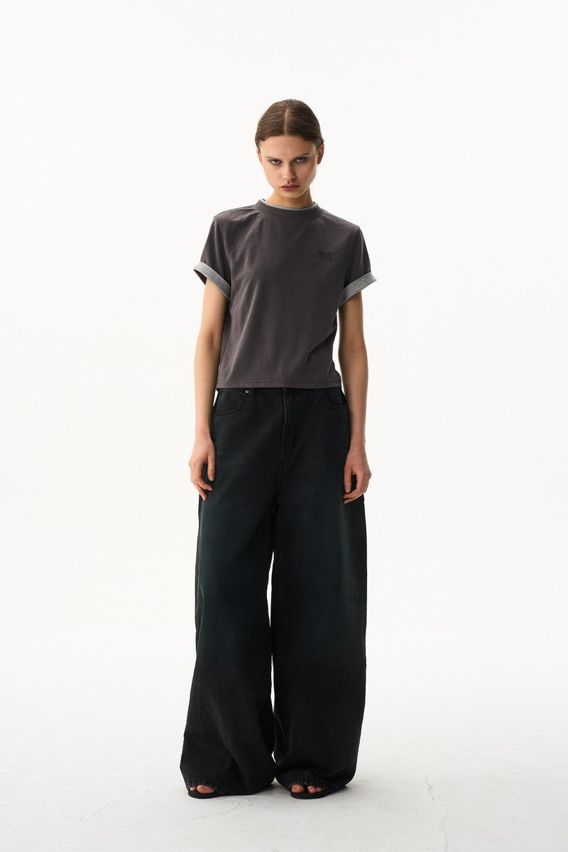 Washed Wide Leg Jeans