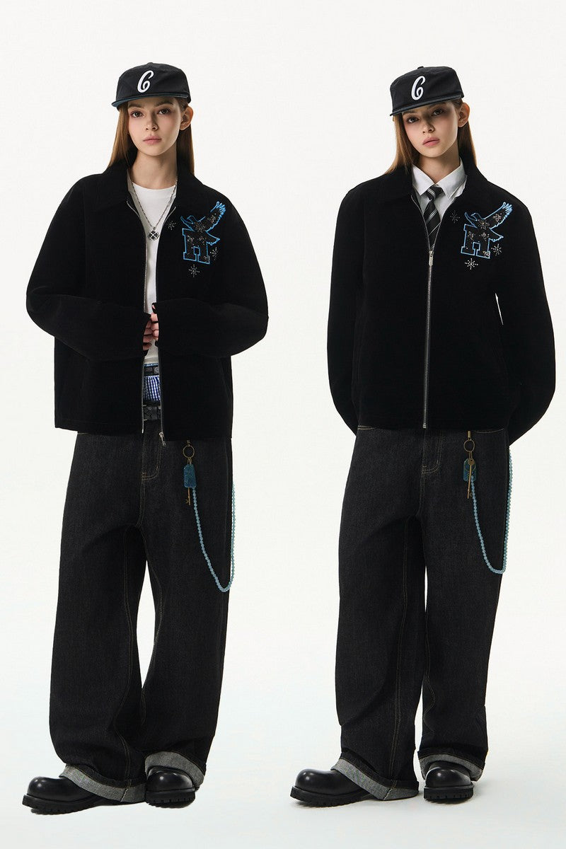 Velvet Dove Patch Denim Jacket