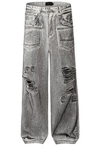 Distressed Washed Street Jeans