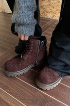 Destroyed Leather Work Boots
