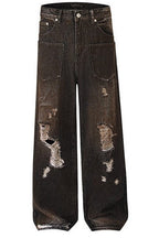 Distressed Washed Street Jeans