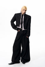 Layered Look Tweed Style Jacket