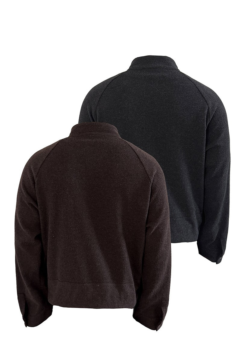 Laced Raglan Harrington Jacket