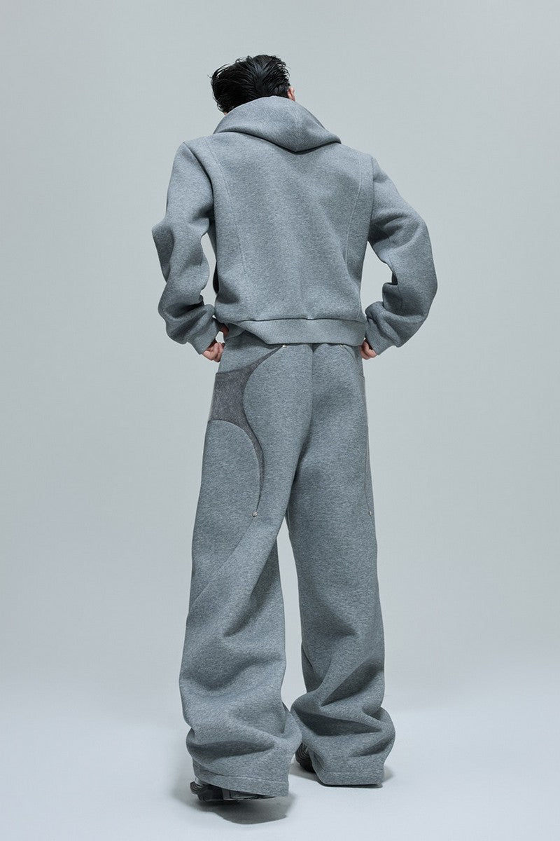 Fur Patchwork Sweatpants