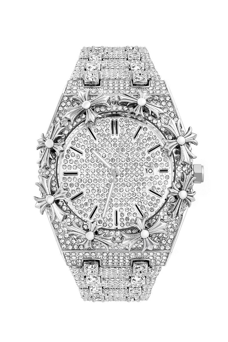 Iced Cross Fleur Quartz Watch
