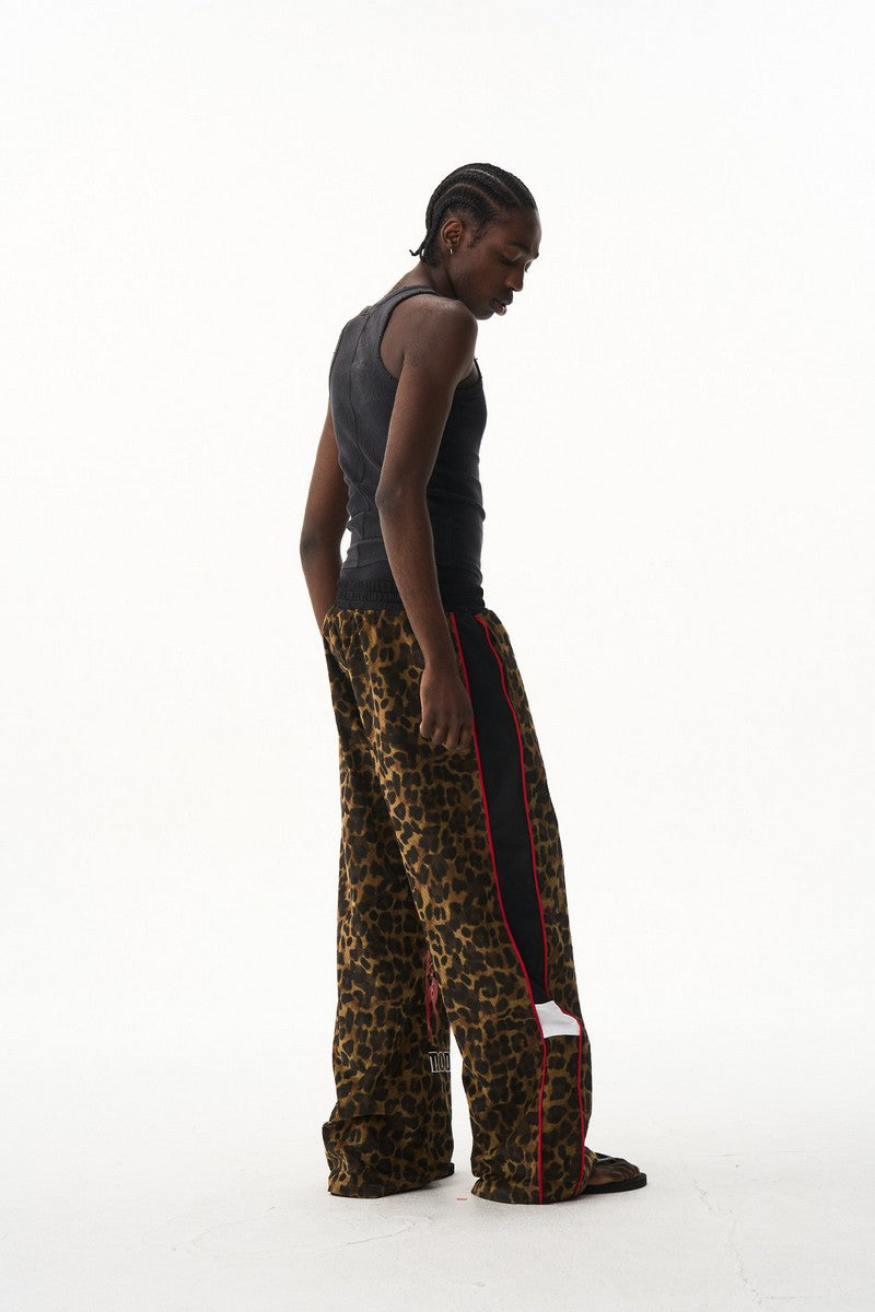 Leopard Print Straight Sweatpants