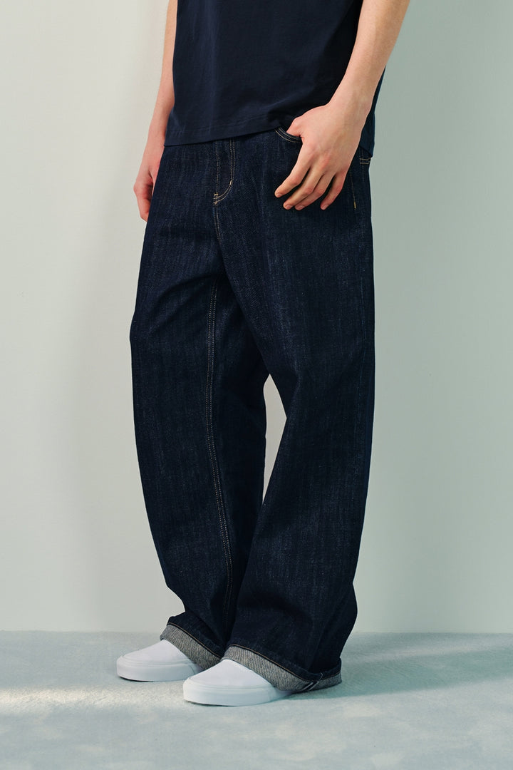 Japanese Raw Denim Straight-Leg Flare Jeans