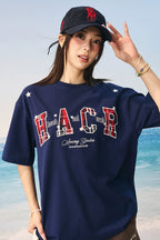 Star Grid Patchwork Couple T-Shirt