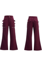 Deconstructed Zip Flare Pants