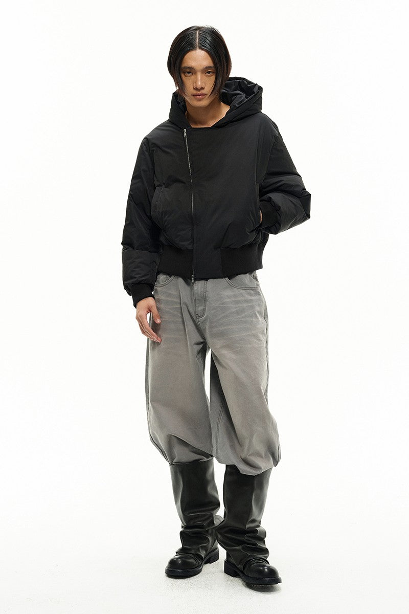 Wrinkled Leather Tube Boots