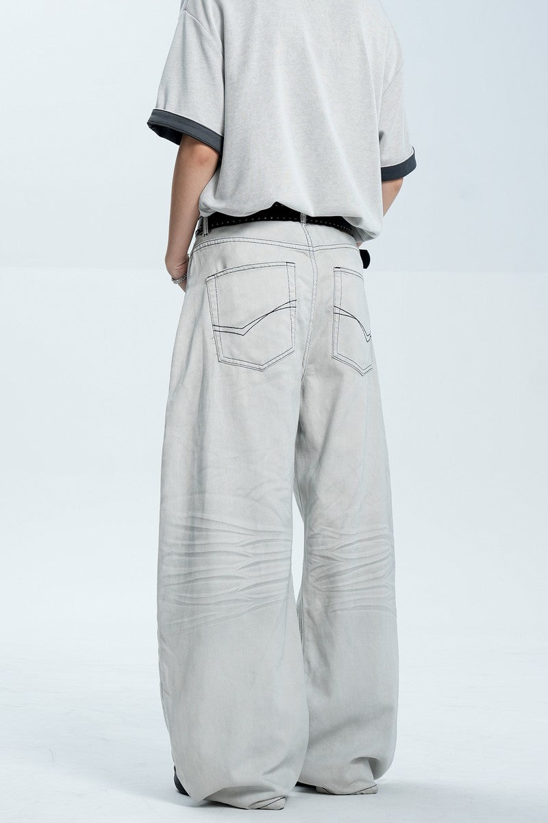 Gray Washed Scythe Jeans