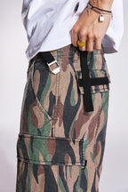 Flame Camo Cargo Shorts