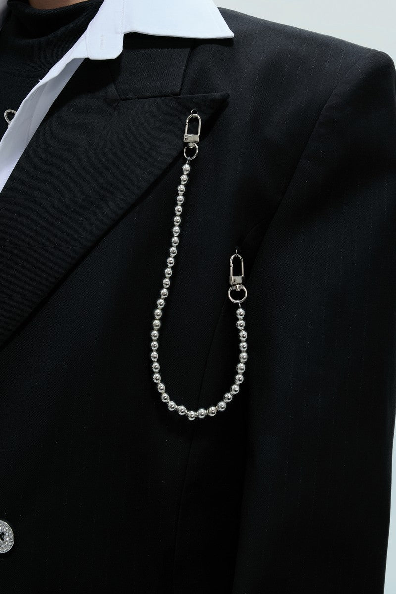 Striped Cinched Waist Blazer