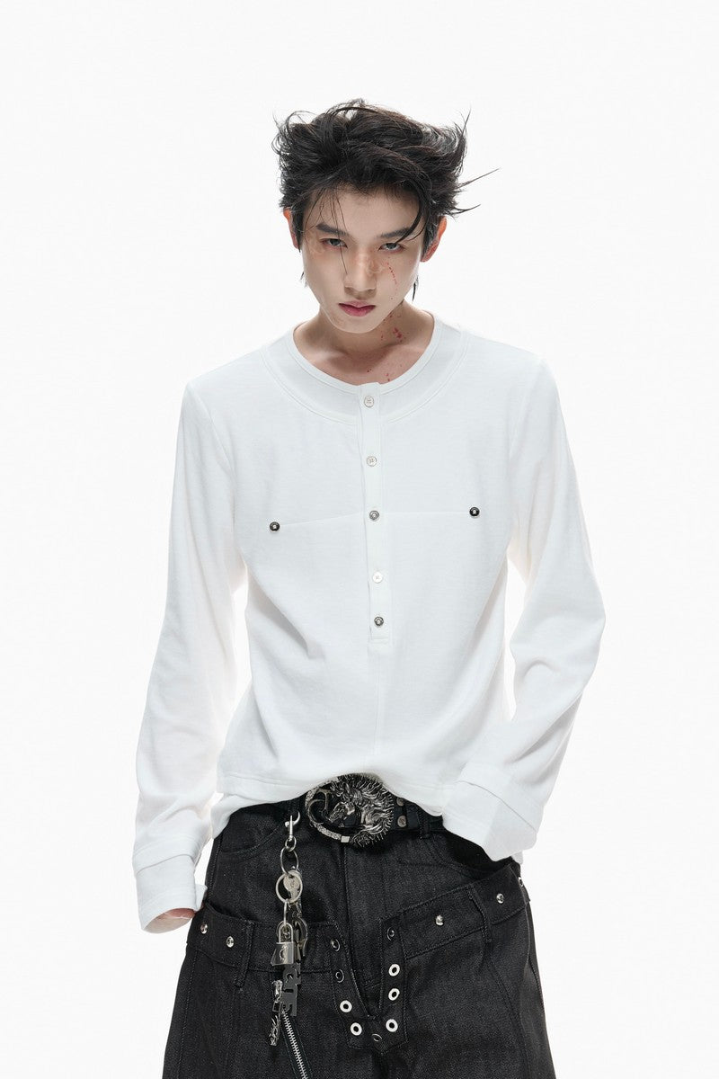 Layered Button Long Sleeve