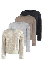 Diamond Cutout Knit Long Sleeve