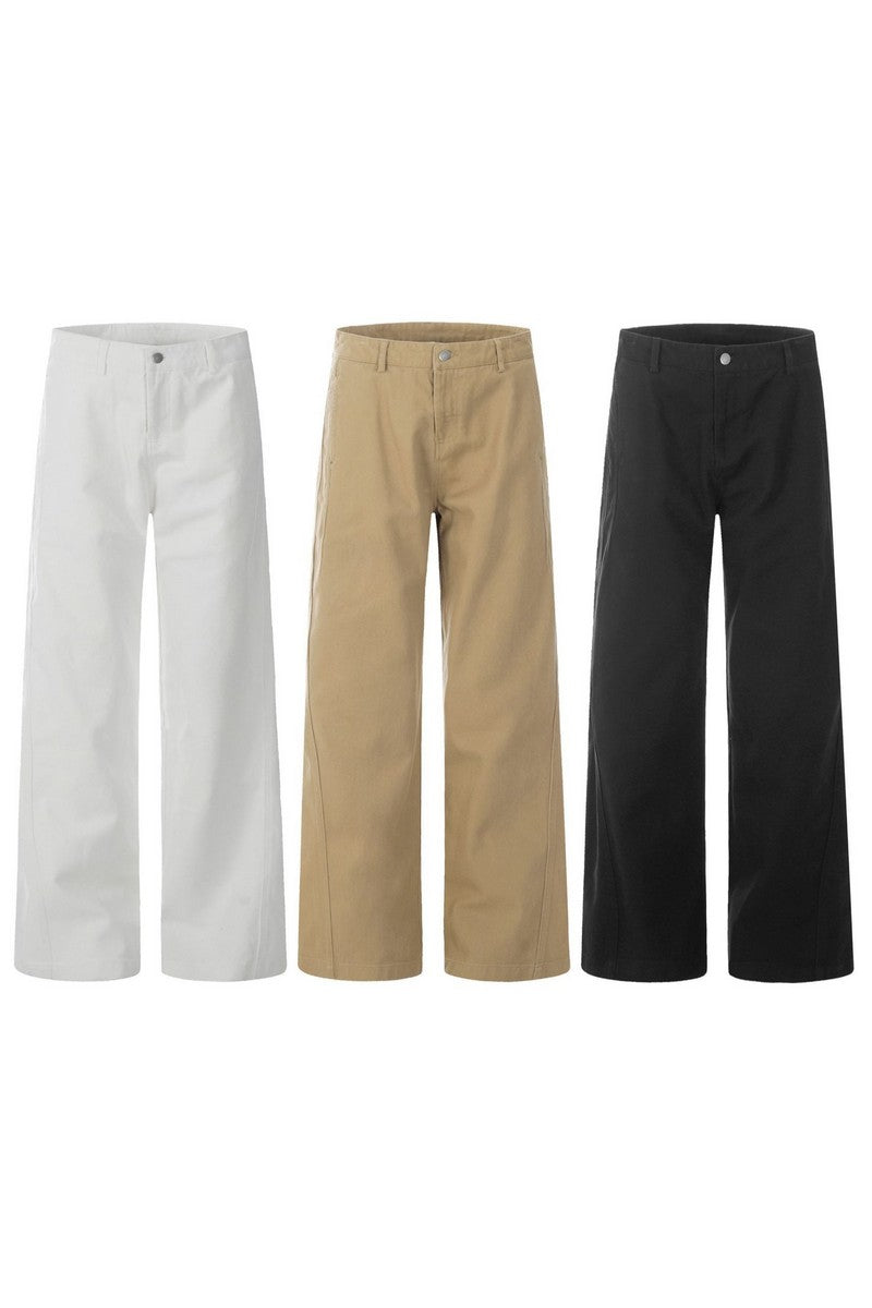 Minimalist Workwear Straight Pants