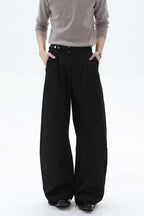 Old Money Draped Wide Leg Trousers